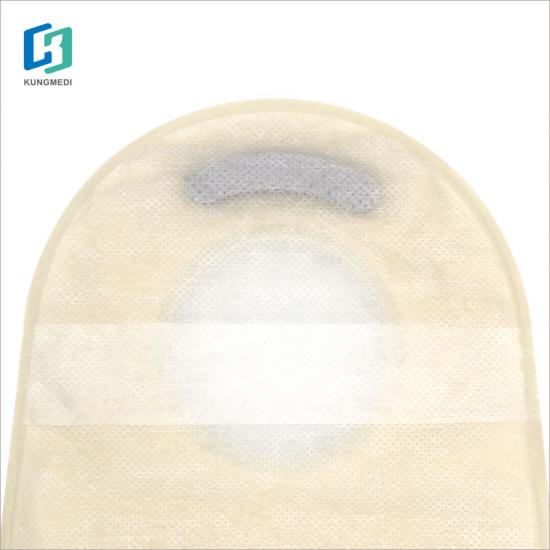 Single transparent drainable colostomy bag
